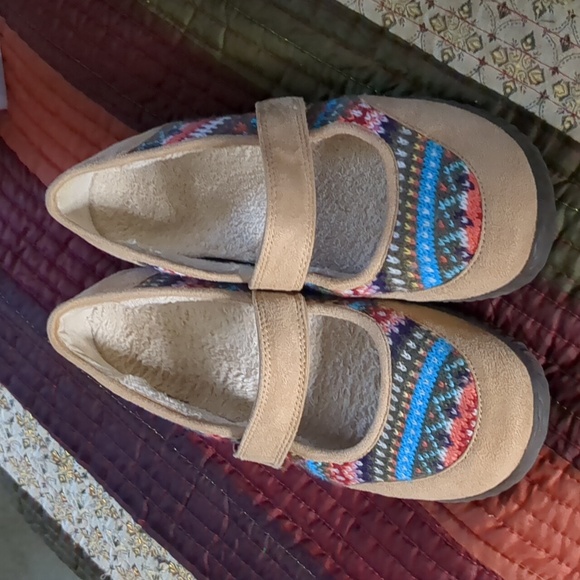 ORTHAHEEL* podiatrist designed multicolour boho western fleece lined shoes sz 37 - Picture 3 of 14